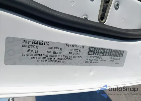 2016 Dodge Charger Road/Track z USA, uszkodzony, nr VIN 2C3CDXCT7GH242701